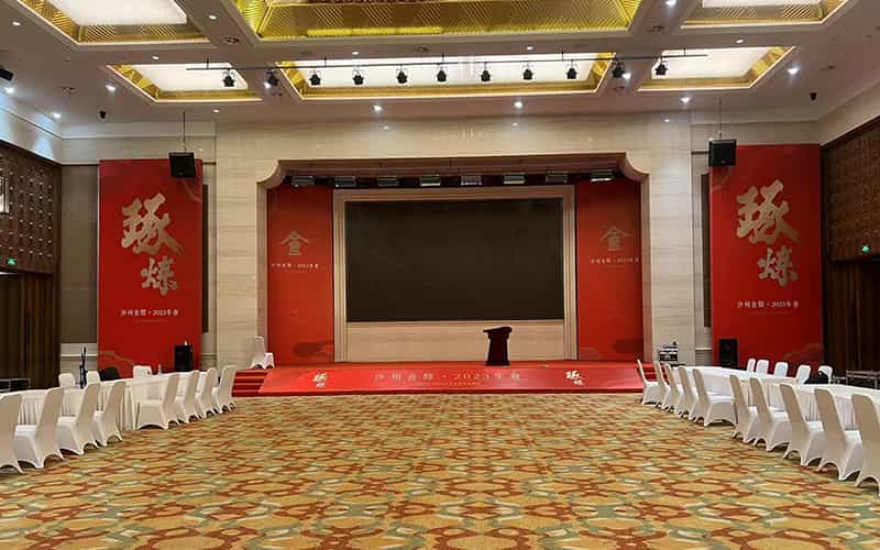 廣告物料制作會(huì)場(chǎng)布景舞臺(tái)搭建展位搭建舞臺(tái)燈光設(shè)備演藝音響高清LED屏